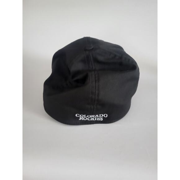 Colorado Rockies New Era 39Thirty Flex Fitted M-L Hat Cap Black - Picture 4 of 7